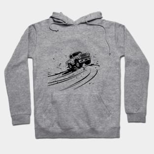 Vintage Black and White Pickup Truck T-Shirt Hoodie